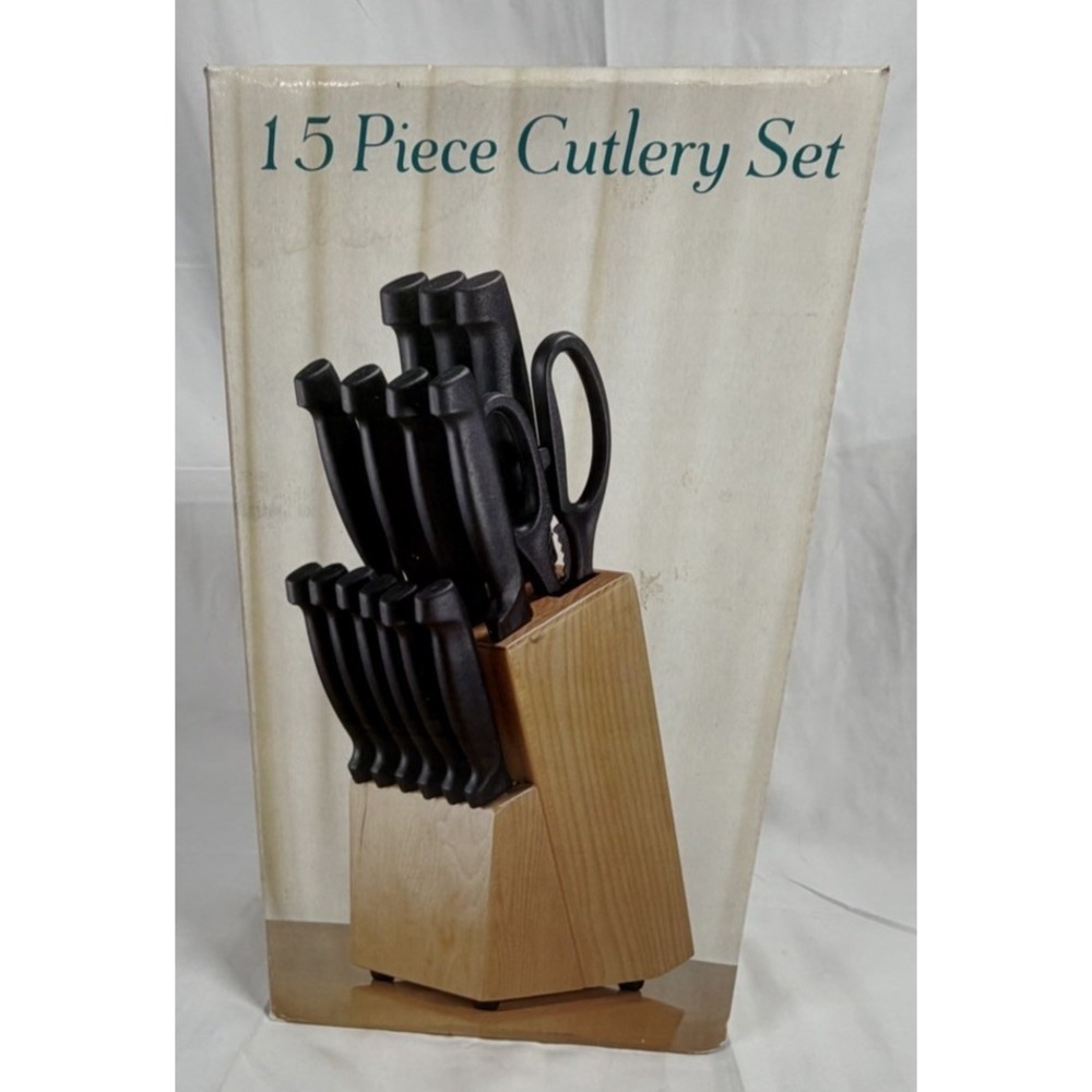 15 Piece  Knife Cutlery‎ Block Set + Shears